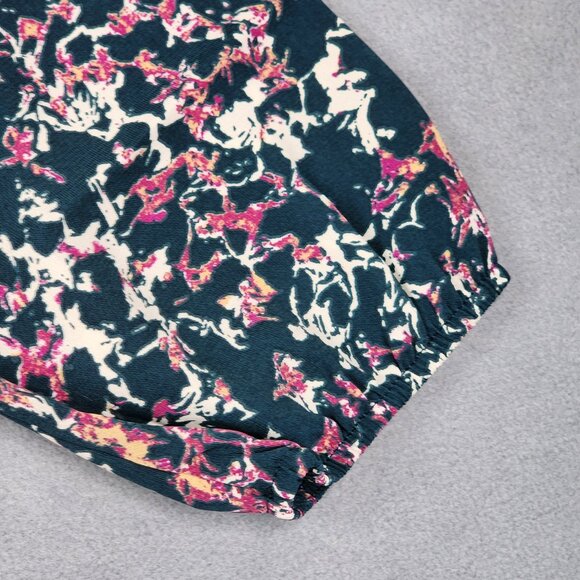 Le Lis Blouse Women's Large Colorful Pullover Top Abstract Scoop Neck Preppy USA - Picture 5 of 9